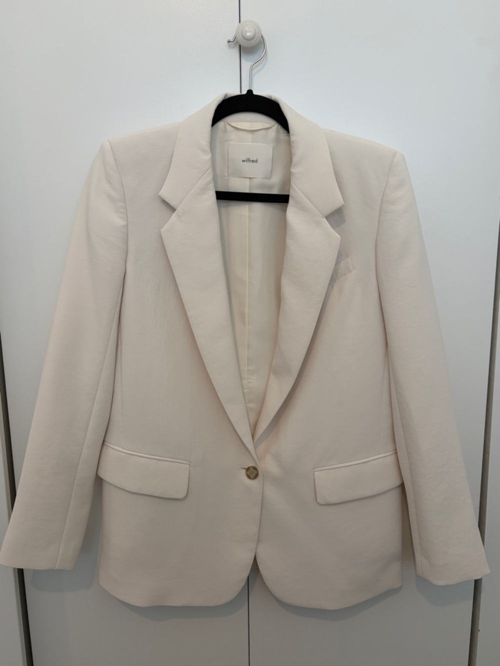 Wilfred Ivory Single-Button Notch Lapel Blazer